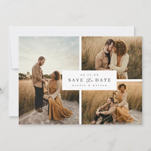 Offset raster Vormgeving Save the Date Fotokaart A (Voorkant)