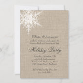 Offset Rustic Snowflake Corporate Holiday nodigt u Kaart (Voorkant)