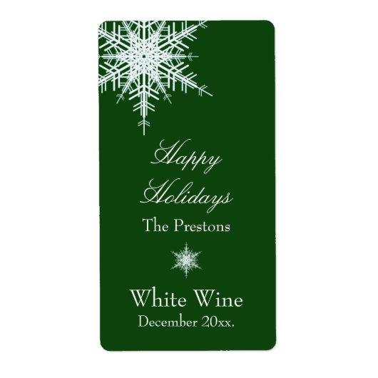 Offset Snowy Green Wine Label (Voorkant)