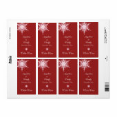 Offset Snowy Red Weddenschap Wine Label (Full Sheet)