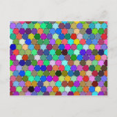 Offset zeshoeken Briefkaart (Voorkant)