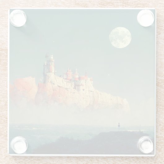 Offshore Citadel Fantasy Sci-Fi Glazen Onderzetter (Achterkant)