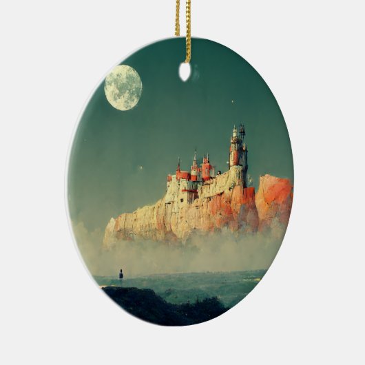 Offshore Citadel Fantasy Sci-Fi Keramisch Ornament (Rechts)