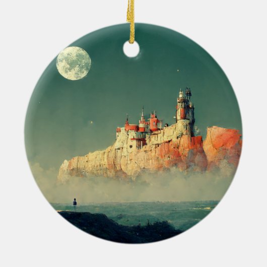 Offshore Citadel Fantasy Sci-Fi Keramisch Ornament (Achterkant)