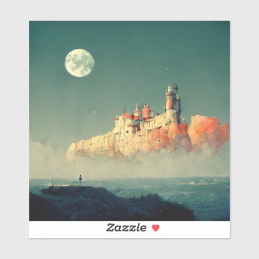 Offshore Citadel Fantasy Sci-Fi Sticker (Vel)