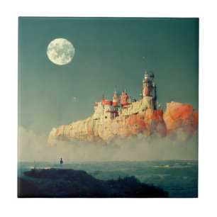 Offshore Citadel Fantasy Sci-Fi Tegeltje