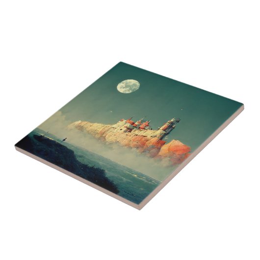 Offshore Citadel Fantasy Sci-Fi Tegeltje (Zijkant)