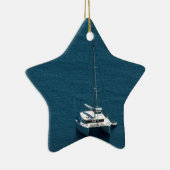 Offshore door katamaran keramisch ornament (Rechts)