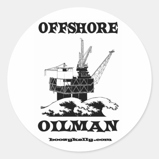 Offshore olieman, olieveld Sticker (Voorkant)