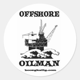 Offshore olieman, olieveld Sticker