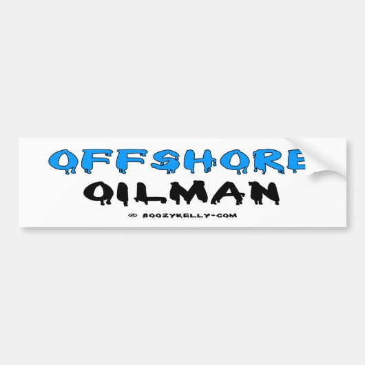 Offshore oliman, Bumpersticker, olie, olierijgen Bumpersticker (Voorkant)