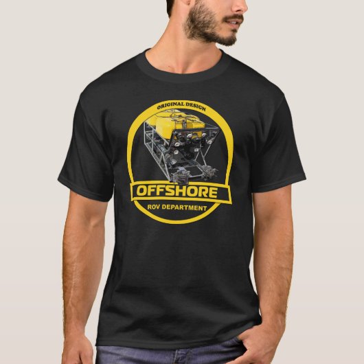 Offshore — ROV-afdeling — zwart T-shirt (Voorkant)