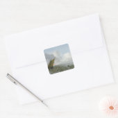 Offshore verzending in een briesje, 17e eeuw vierkante sticker (Envelop)