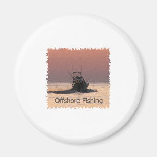 Offshore Vissen Boat-Logo Magneet