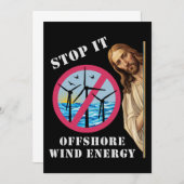 Offshore windenergie Stop het Jezus Kaart (Voorkant / Achterkant)