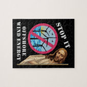 Offshore windenergie Stop het Jezus Legpuzzel (Horizontaal)