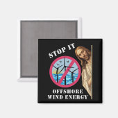 Offshore windenergie Stop het Jezus Magneet (Voorkant / Achterkant)