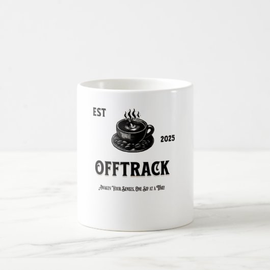 "Offtrack Coffee Mok – Adventure-Inspired Design f (Center)