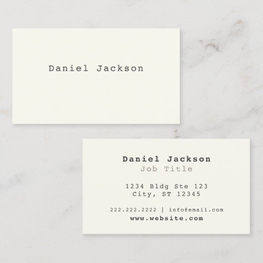 Offwhite II Minimale Visitekaartje lettertypefout (Voorkant / Achterkant)