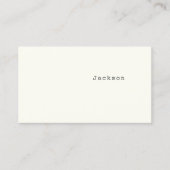 Offwhite Minimal lettertype schrijfmachine Visitekaartje (Voorkant)