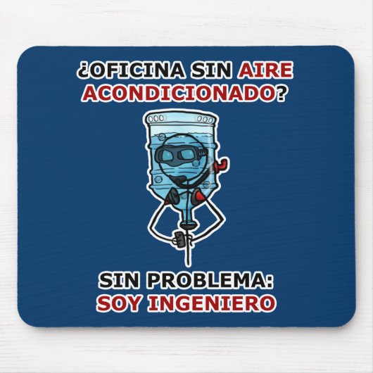 ¿oficina sin aire acondicionado? muismat (Voorkant)