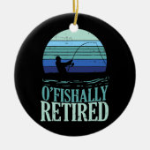 Ofish Remoe Vist Retro Retirement Dad Keramisch Ornament (Voorkant)