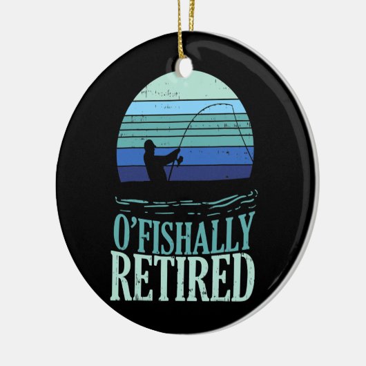 Ofish Remoe Vist Retro Retirement Dad Keramisch Ornament (Links)