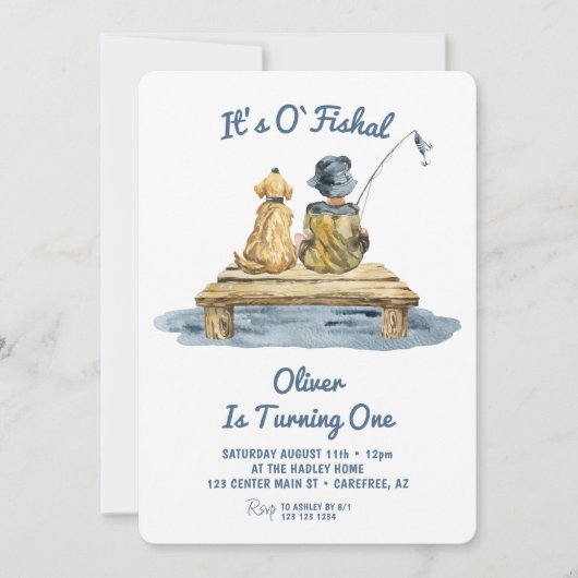 O'Fishal Vist 1e verjaardag Kaart (Voorkant)
