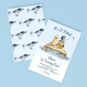 O'fishal Viste Boy 1st Birthday Kaart