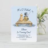 O'fishal Viste Boy 1st Birthday Kaart (Staand voorkant)