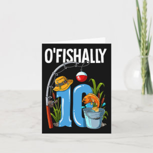 O'fishally 10 jaar oud 10e verjaardag Gevist Kaart