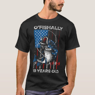 Ofishally 10 jaar oud shirt 10e verjaardag vissen