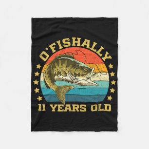 Ofishally 11 Jaar Oud Grappige Visserij Verjaardag Fleece Deken