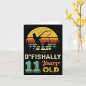 Ofishally 11 jaar oud Vist 11e verjaardagsfeestje Kaart (Gele Bloem)