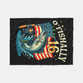 O'fishally 16 Years Old Fishing 16th Birthday Boys Fleece Deken (Voorkant (Horizontaal))