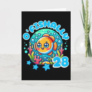 Ofishally 28 Jaar Oud Grappige 28e Verjaardag Viss Kaart