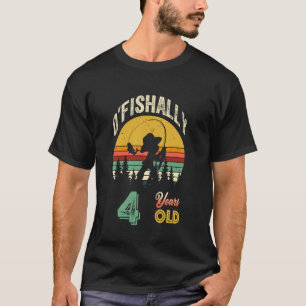 Ofishally 4 Jaar oud 4 Jaar Oude Vis 4de Verjaarda T-shirt