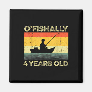Ofishally 4 Jaar Oud Shirt 4e Verjaardag Vintage F Magneet