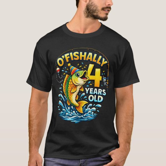 O'Fishally 4 jaar oud T-shirt (Voorkant)