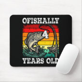 Ofishally 4 jaar verjaardagsvis vissen grappig muismat (Met muis)