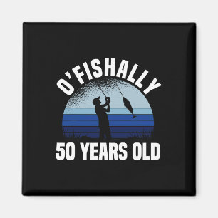 Ofishally 50 jaar oude visser 50ste verjaardag Vis Magneet