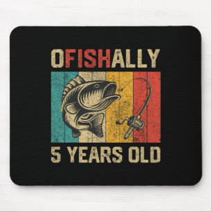 Ofishally 5 Jaar Oud Grappige Visserij Verjaardag  Muismat
