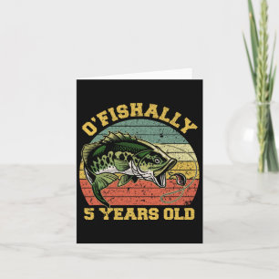 O'fishally 5 jaar oud Vist verjaardagsthema deel Kaart