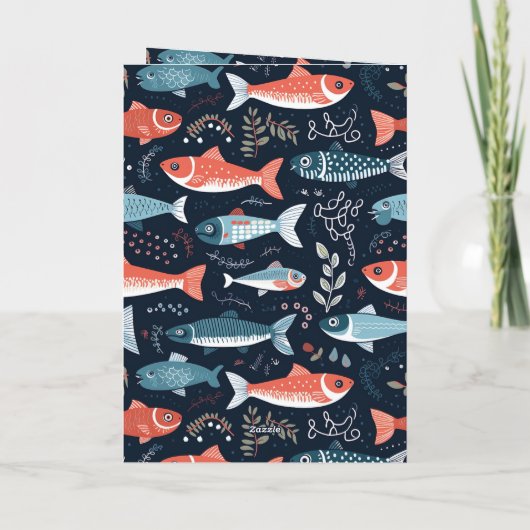 Ofishally 60 visser verjaardag kaart (Achterkant)