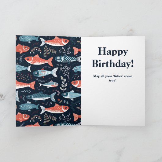 Ofishally 60 visser verjaardag kaart (Binnen)