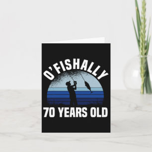 Ofishally 70 jaar oude visser 70ste verjaardag Vis Kaart