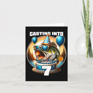 O'fishally 7 jaar oud Gevist Verjaardag 7e Bday P Kaart