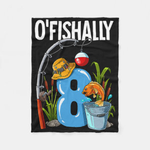 O'fishally 8 jaar oud 8e verjaardag vissen fleece deken