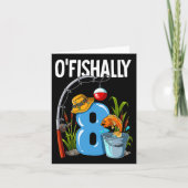O'fishally 8 jaar oud 8e verjaardag vissen  kaart (Voorkant)