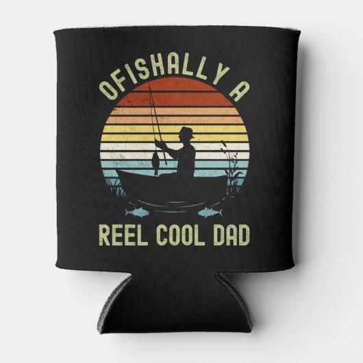 Ofishally a Reel Cool Dad Fun Fishing Blikjeskoeler (Voorkant)